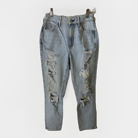 PACSUN Jeans Women's Size 24 (24x27) Mom Distressed Light Wash High Rise - Picture 1 of 12